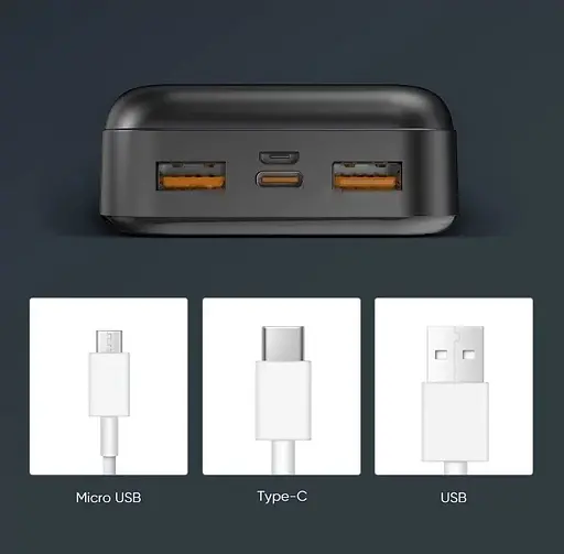 Универсальная мобильная батарея Power Bank Biligtong 20000mah 22.5W с быстрой зарядкой - фото 2