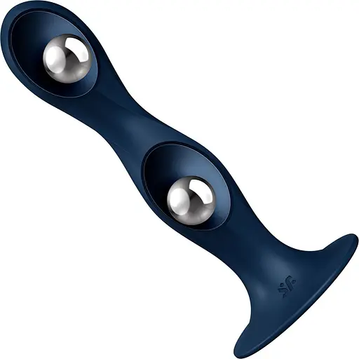 Фаллоимитатор Satisfyer Double Ball-R 17.7 см синий - фото 4