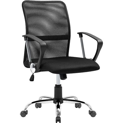 Кресло офисное Defender Rivellon сетка, 3 класс, хромированная крестовина, черное - фото 2