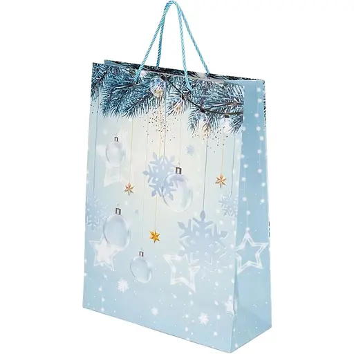 Пакет подарунковий новорічний Сніжинка JZ051045 Різнокольоровий (NY) - фото 1