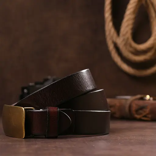 Ремінь шкіряний Vintage чоловічий 120×3,4 см acs0022776 - фото 8