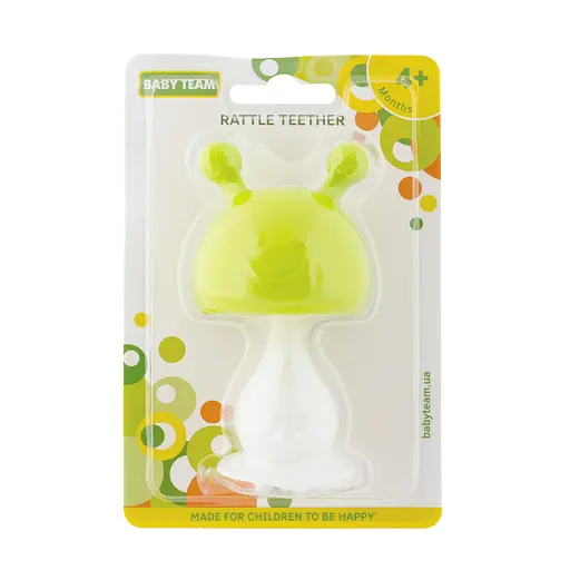 Прорезыватель-погремушка "Веселунчик" 4037_Зеленый - фото 2