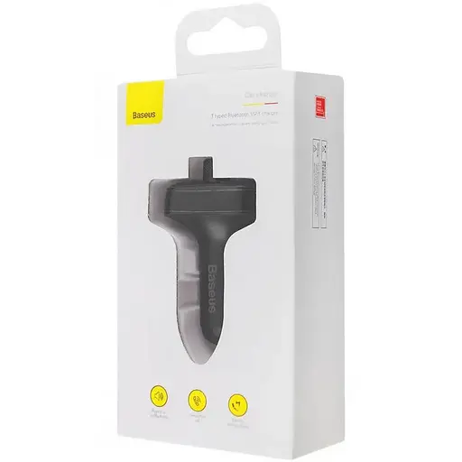 АЗП FM модулятор Baseus S-09 Overseas Edition 3.4A (2USB-A) (CCMT000301) Black - фото 4