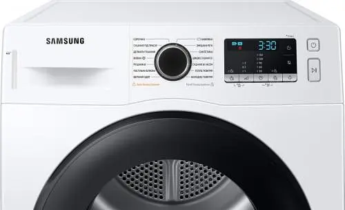 Сушильная машина Samsung DV90TA040AE/RU 9 кг 14 программ дисплей с тепловым насосом внутреннее освещение барабана A++ 85x60x60 см White - фото 5