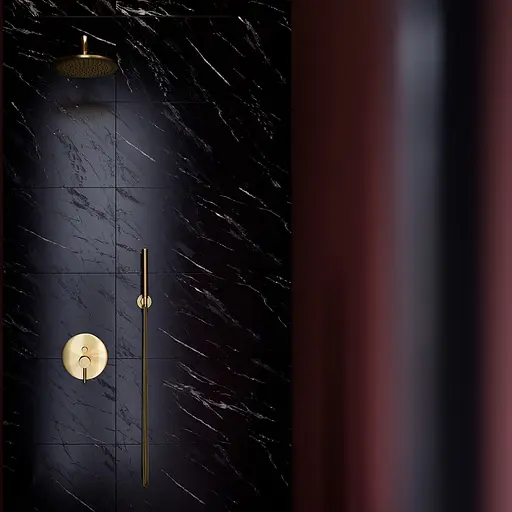 Душова система прихованого монтажу Omnires Y brushed gold SYSY19GLB, Золотий - фото 2