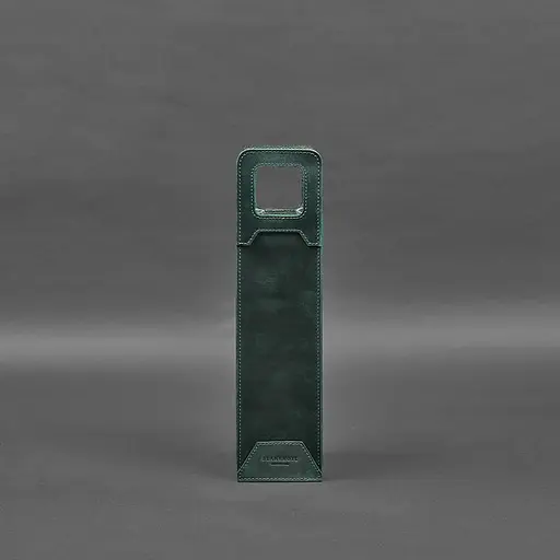 Кожаный чехол для вина BlankNote Crazy Horse 2.0 зеленый  - фото 4