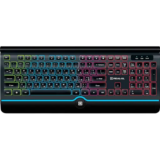 Клавіатура Real-El Comfort 8000 Backlit Black EL123100033 (128769)