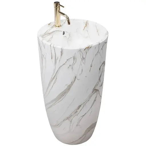 Умивальник Rea Anya lava matt напольний REA-U5803, Мармур - фото 1