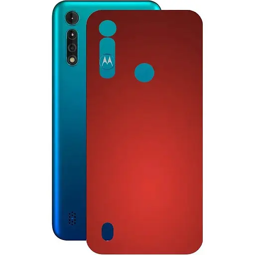 Захисна плівка StatusSKIN для Motorola Moto G8 Power Lite Корпус Вініл червона матова - фото 1