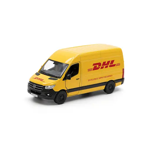 Металлический инерционный автобус Mercedes-Benz Sprinter DHL Edition 5", открывающиеся двери