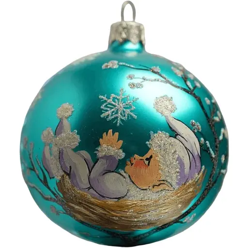 Ялинкова прикраса Санта Шоп Ельфік у гніздечку скло (4820001112474)