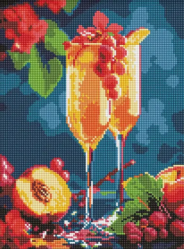 Набор с алмазной мозаикой на подрамнике Игристое наслаждение Ideyka AMO8081, 30x40 см