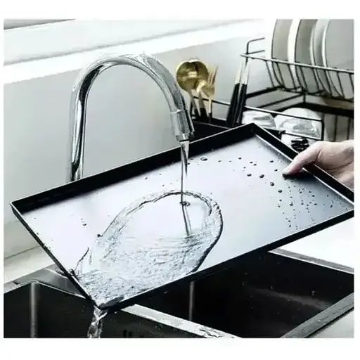 Стильна двоярусна сушарка RUHHY 19163 для посуду в стилі Лофт - з піддоном для столових приборів - фото 9