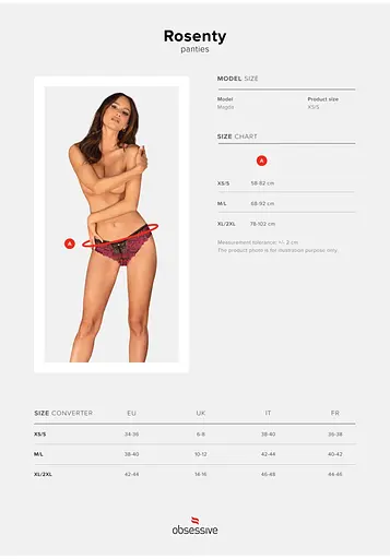 Трусики Obsessive Rosenty XL/2XL мульті - фото 7