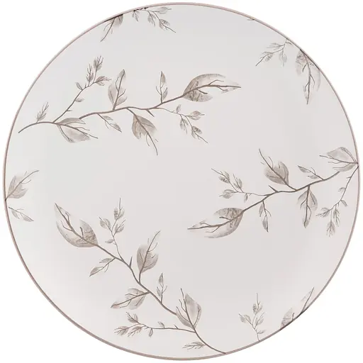 Тарілка обідня Ardesto Asti 26.9 см біло-бежева (AR1427AB)