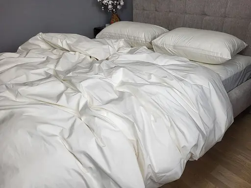 Комплект постельного белья бязь PREMIUM белый - двухспальный - фото 1