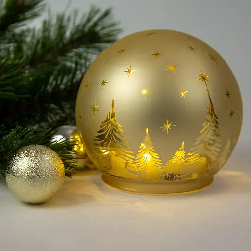 Світильник декоративний Chomik Куля скляний LED 12x11 см золотий (BOZ1846) - фото 3