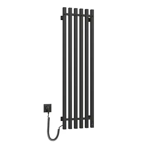 Электрический полотенцесушитель Navin Levante 330x1200 Sensor левый, черный муар 10-012033-4860, Черный матовый, Левое, Электронный - фото 3