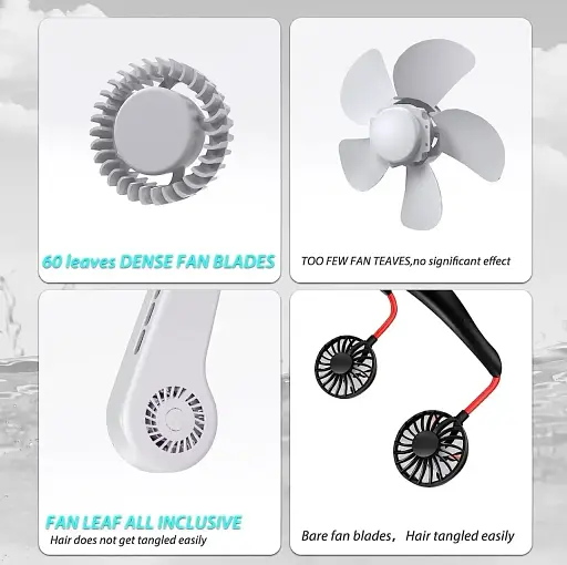 HL 18 Портативный шейный вентилятор 3 скорости - фото 3