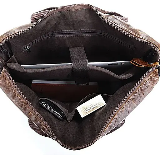 Чоловіча шкіряна сумка Vintage 35х27х9 см sum0012821 - фото 5