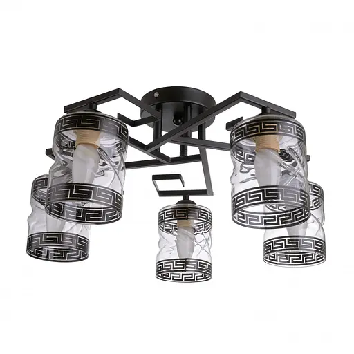 Люстра стельова Brille класична E27 40W BK (LK-688C/5)