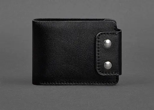 Мужской кожаный портмоне Zeus 9.0 черный - фото 1