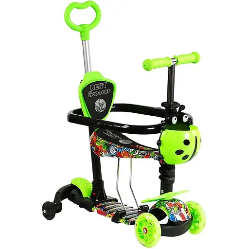 Дитячий скутер 5 в 1 Best Scooter L-S40203 зелений
