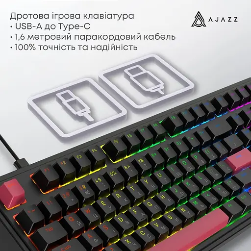 Клавіатура Ajazz AK980 Red switches Black Red (AK980-R-BR) - фото 7
