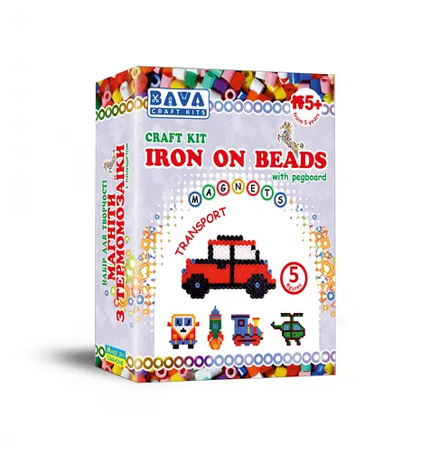 Магниты с термомозаики "Транспорт" (TM-009) набор для творчества