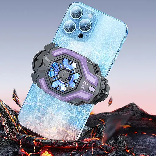 Охолоджуючий кулер для мобільного телефону Hoco GM26 Ambitious Black purple - фото 8