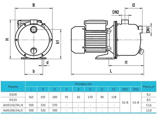 Цетробежный насос Rudes JS100 - фото 4