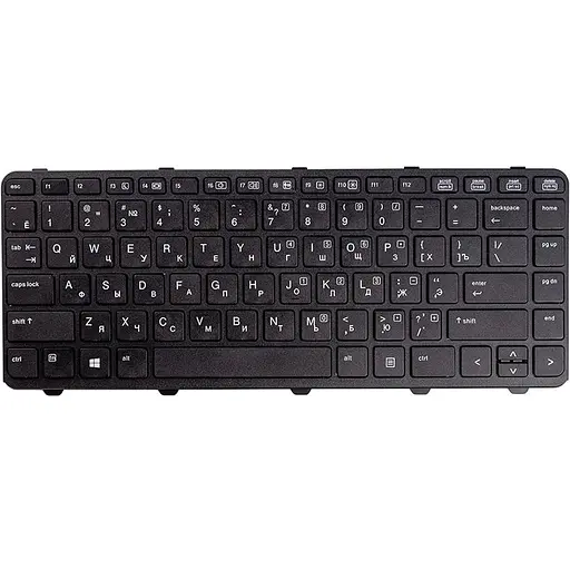 Клавіатура для ноутбука HP ProBook 430 G2, 440 G1, 630 G2 чорний, чорний фрейм
