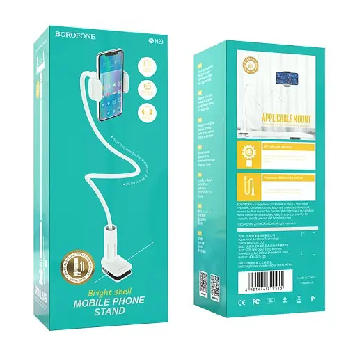 Держатель настольный Borofone BH23 Bright shell mobile phone белый - фото 4