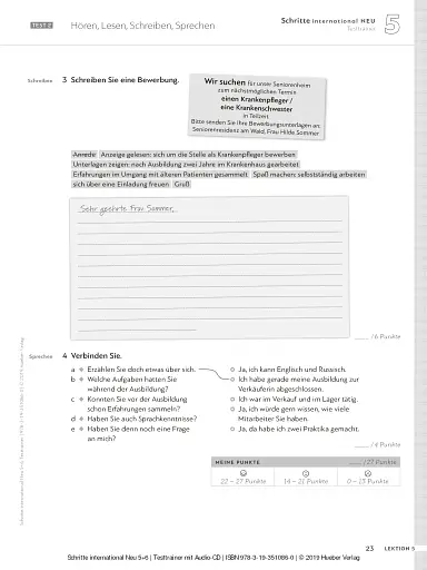 Schritte international Neu 5+6. Testtrainer + CD - фото 6