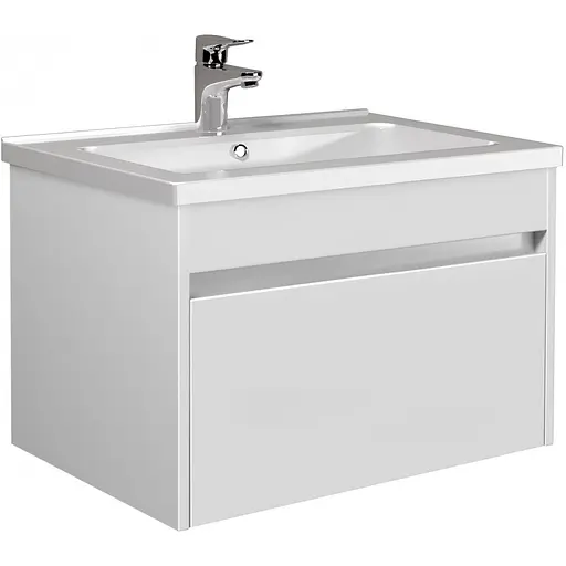 Тумба Мойдодир Prime 60-А з умивальником Rodeo 60 підвісна Білий - фото 1