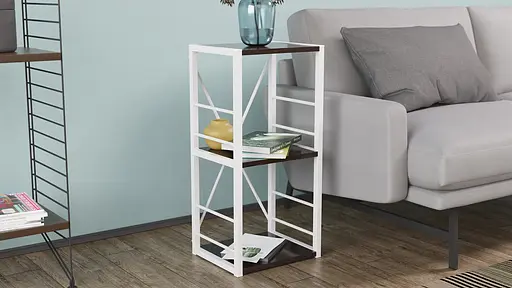 Этажерка 3/34 Ferrum-decor Серии Коннект 73x34x28 белый ДСП Венге 16мм (FRD-105523) - фото 2