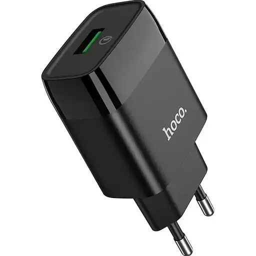 Сетевое зарядное устройство Hoco C72Q Glorious 18W Black (732507) [125143] - фото 2