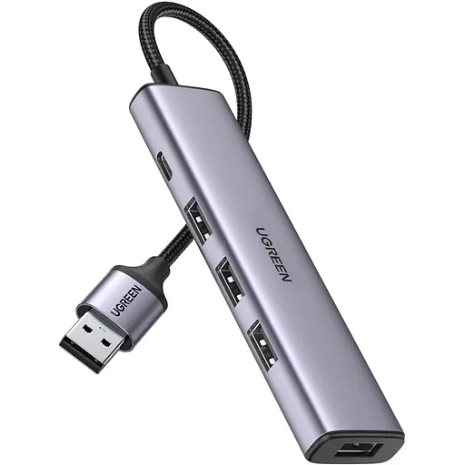Хаб USB 3.0 -> 4хUSB 3.0 з живленням Type-C CM473 Ugreen - фото 1