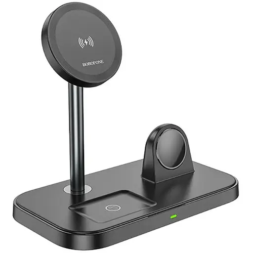 Беспроводное зарядное устройство для Borofone BQ29 3в1 черный. - фото 1