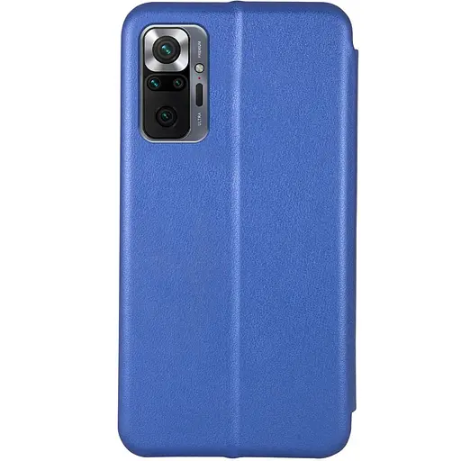 Кожаный чехол-книга Classy для Xiaomi Redmi Note 10 Pro / 10 Pro Max Синий - фото 2