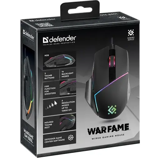 Миша DEFENDER Warfame GM-880L 52880 - фото 4