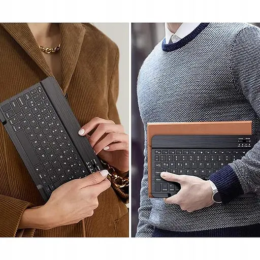 Клавіатура з мишкою Keyboard set AND 5370 для планшета телефону Bluetooth iPad iPhone Android Type-C Чорний - фото 3