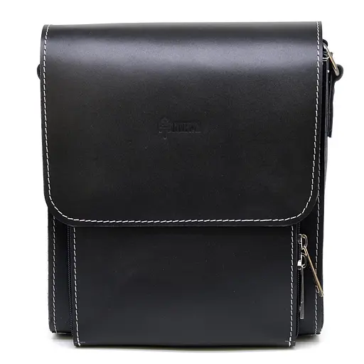 Чоловіча шкіряна сумка через плече TARWA 26х22х6 см sum0025771 - фото 3