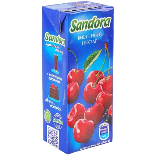 Нектар Sandora Вишневий освітлений 200 мл - фото 1
