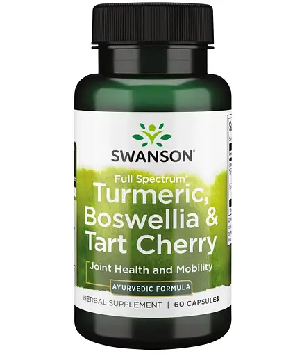 Куркума Босвелия и вишня Swanson Turmeric Boswellia Tart Cherry 60 caps (1086-100-95-8860529-20)