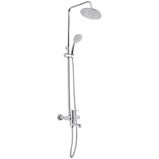 Душова система Wezer WOG16-153, поворотний вилив - перемикач на лійку/душ, хром - фото 1