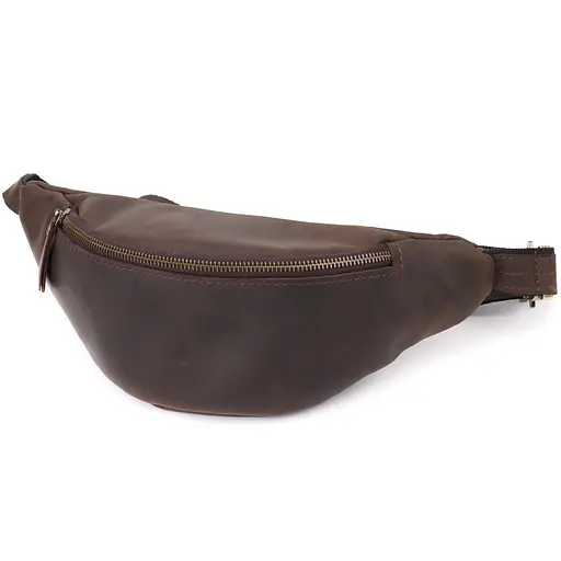 Добротна сумка бананка для чоловіків з натуральної шкіри вінтажної SHVIGEL 34х14х7 см sum0027447 - фото 11