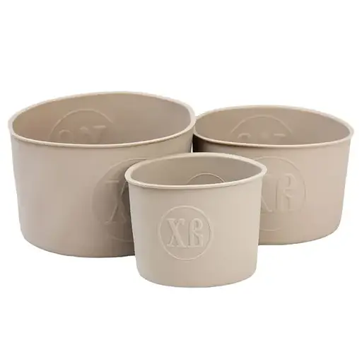 Набір форм для випікання пасхи силіконові 3 шт 1.7 л 1 л 0.6 л  Бежевий TS Kitchen HP-35-557BE