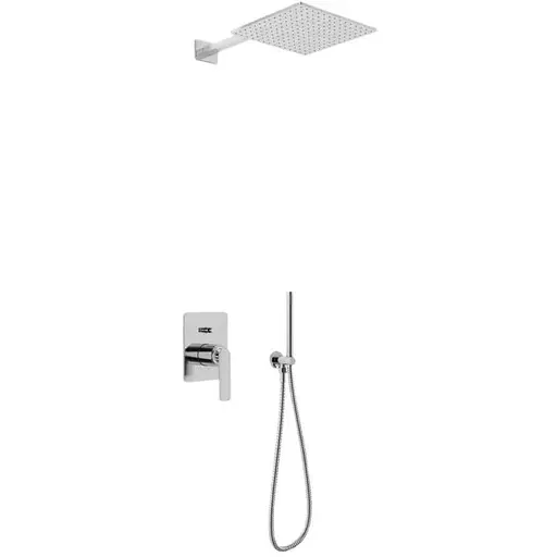 Душева система Kohlman Experience 20 chrome + BOX прихованого монтажу QW210EQ20, Хром - фото 1