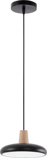 Подвесная люстра XI3342-1 черный + дерево - фото 2